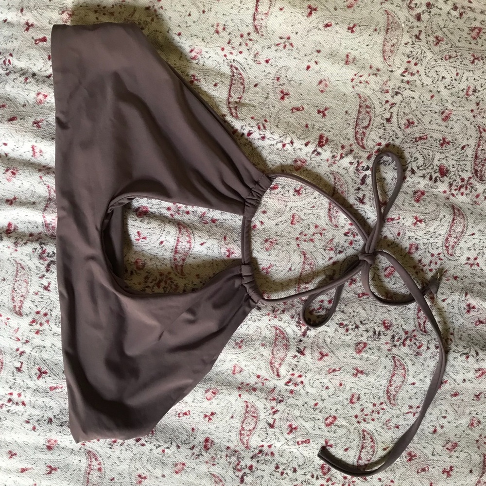 Purple high neck bikini top